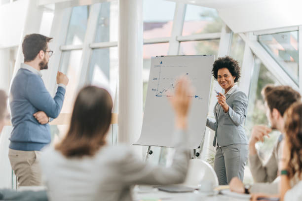 istock Engaging business presentation in a board room! 958662230