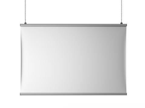Aluminum Snap Grip Ceiling Banner Poster Hanger Isolated On White With  Clipping Path Stock Photo - Download Image Now - iStock