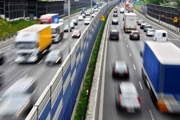 istock Six lane controlled-access highway in Warsaw, Poland 958663284