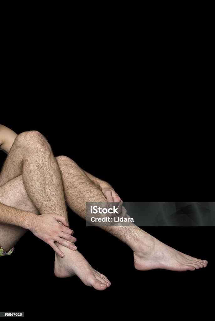 Masculino cabeludo as pernas e os braços - Foto de stock de Axila royalty-free