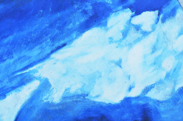 istock White and blue paint on a dense canvas. 958672752