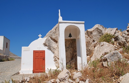 A small chapel on Tarpon Springs Boulevard near Chorio on the Greek island of Halki.