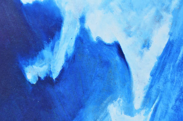 istock White and blue watercolor paintings on canvas 958673332