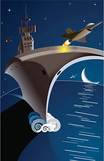 Vector illustration of Night Carrier