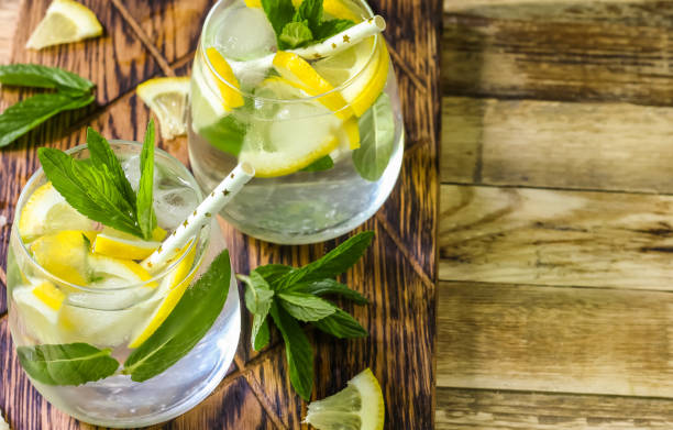istock Detox water with lemon and mint. 958673574