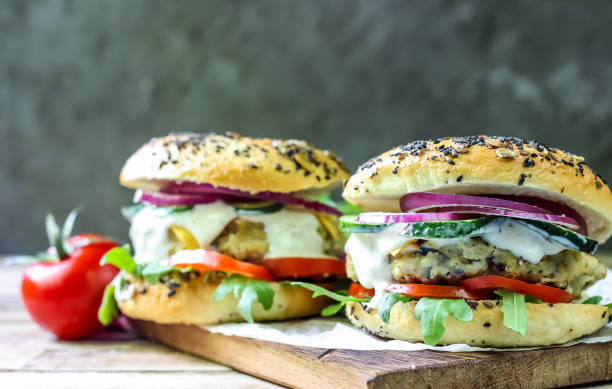 istock Homemade chicken burger 958673608