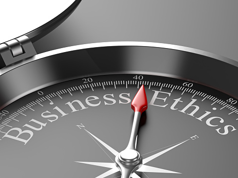 Compass Pointing to Business Ethics