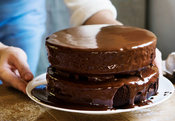 istock Chocolate fudge cake photography recipe idea 958676986