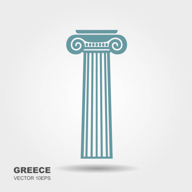 ilustrações de stock, clip art, desenhos animados e ícones de greek classical column - ionic