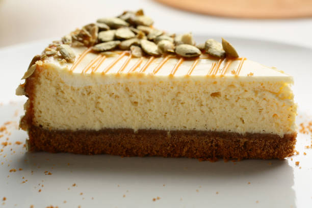 istock One piece of Cheesecake with pumpkin seeds 958688730