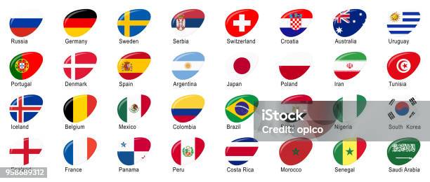 Russian Soccer Game National Teams Stock Illustration - Download Image Now - Flag, Serbia, Soccer