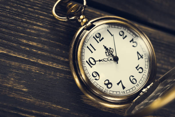 istock Gold vintage pocket watch 958696678