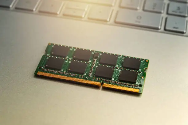 Photo of RAM Memory cards for notebook.