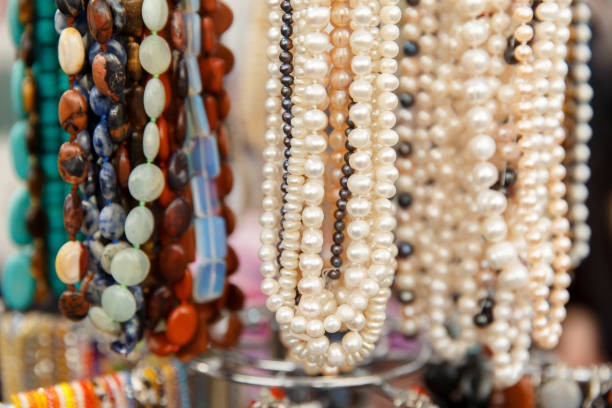 istock Different colorful beads on the market 958698684