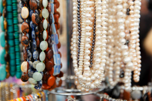 istock Different colorful beads on the market 958698788