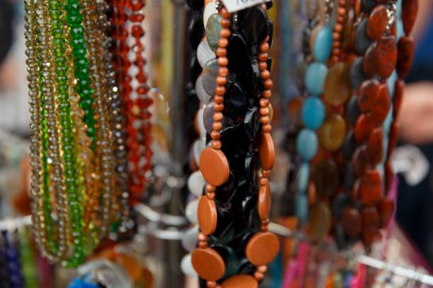 istock Different colorful beads on the arabic market 958698816