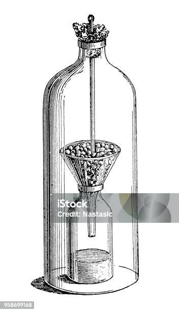 Device For Detecting The Increase In Temperature During Germination Of Peas Stock Illustration - Download Image Now
