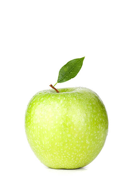 istock Ripe Green Apple with water drops 95870671