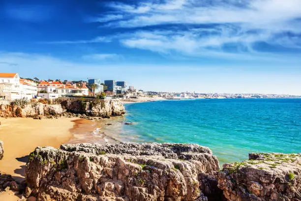 Photo of Cascais, Portugal, beautiful landscape, view of the sea and the city