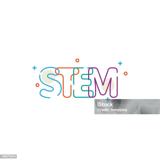 Ilustración de Vástago De La Palabra De Vector y más Vectores Libres de Derechos de STEM - Tema - STEM - Tema, Ícono, Matematicas