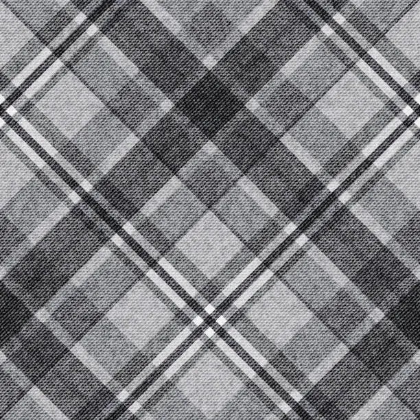Vector illustration of Template of checkered seamless background, plaid fabric, vector background