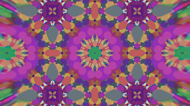 istock Abstract Colorful Painted Kaleidoscopic Graphic Background. Futuristic Psychedelic Hypnotic Backdrop Pattern With Texture 958718376