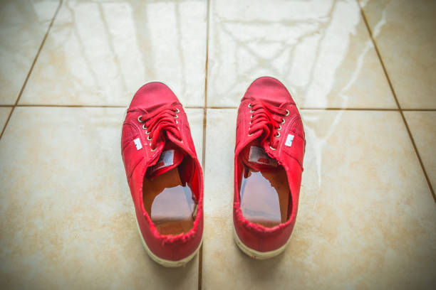 Sneakers on the terrace