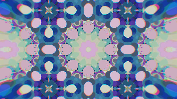 istock Abstract Colorful Painted Kaleidoscopic Graphic Background. Futuristic Psychedelic Hypnotic Backdrop Pattern With Texture 958731122