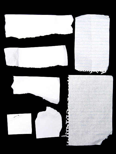노트 스크랩 - paper crumpled document letter 뉴스 사진 이미지