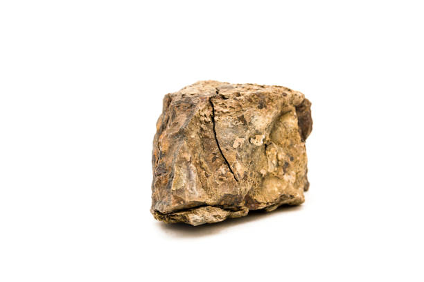 istock Piece of rock isolated on white background 958737982