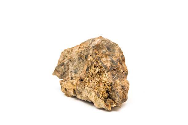 istock Piece of rock isolated on white background 958738010