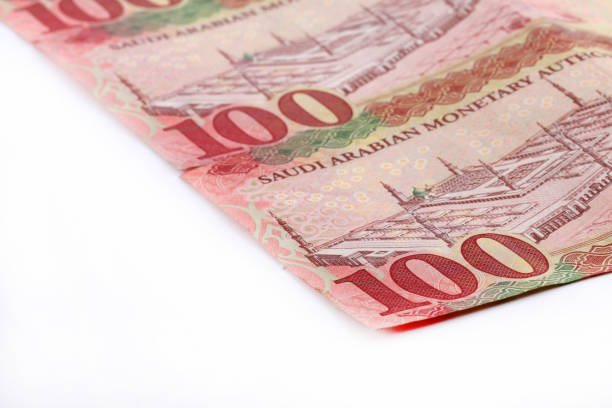 istock Saudi Arabia Hundred Riyal banknotes isolated on white background 958748814