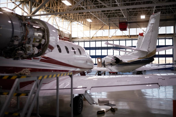 istock Aircraft in the hangar 958749244