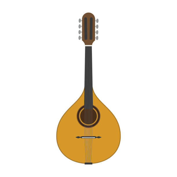 istock Vector illustration of a mandolin in cartoon style isolated on white background 958749540
