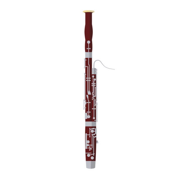 istock Vector illustration of a bassoon in cartoon style isolated on white background 958752760