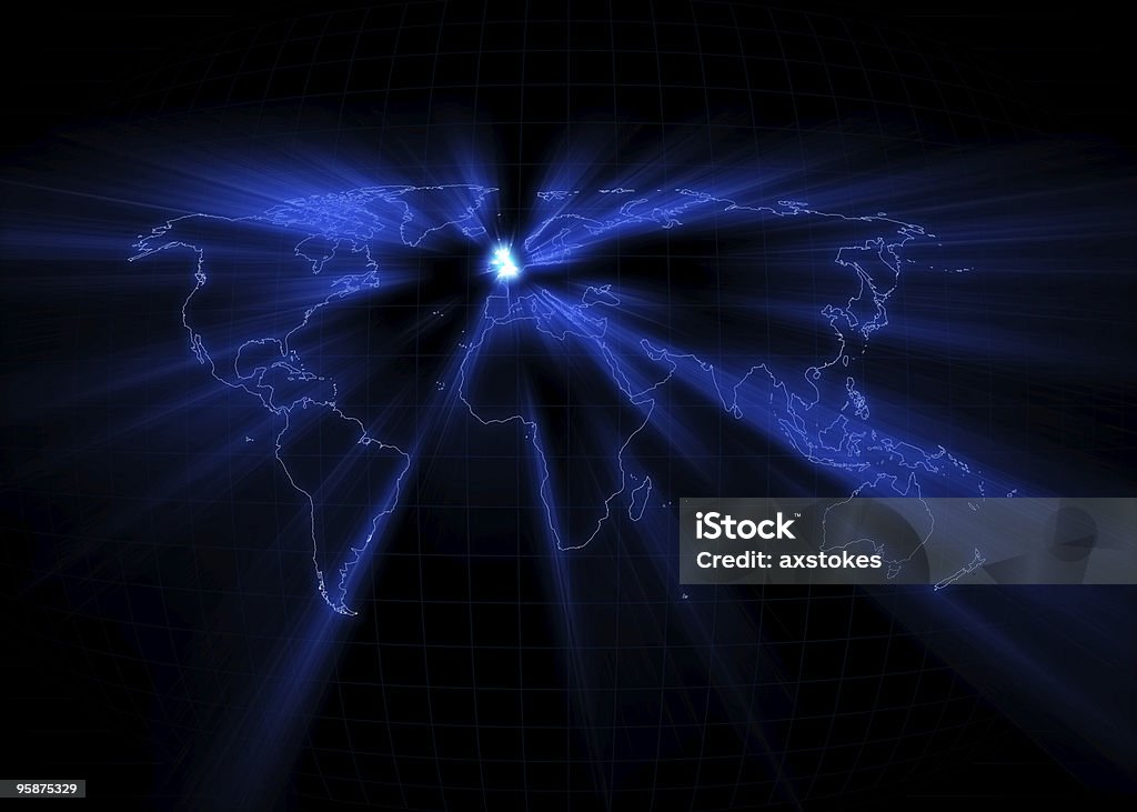 Mappa del mondo-Regno Unito - Illustrazione stock royalty-free di Planisfero