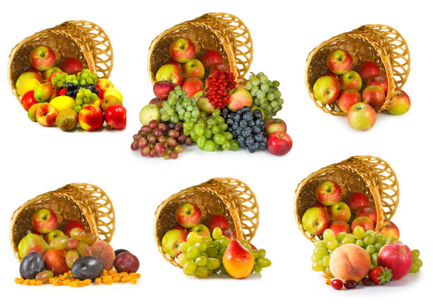 istock Different fruits in the basket close-up 958753512