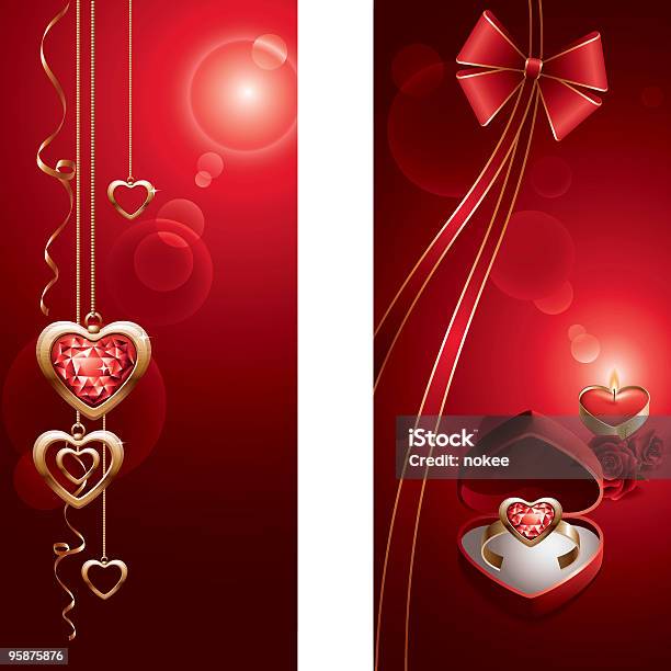 Jewel Сердце — стоковая векторная графика и другие изображения на тему Без людей - Без людей, Векторная графика, День святого Валентина