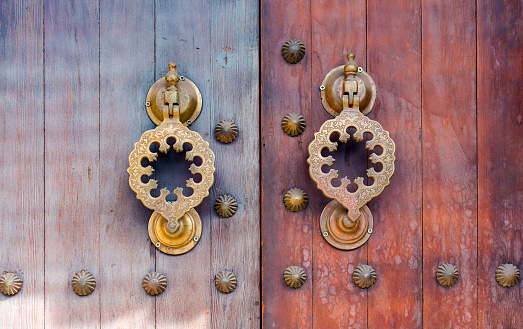 Detail of wooden Arabic Door