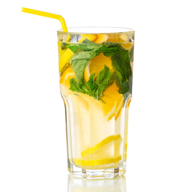 istock Glass lemonade lemon orange with mint 958770222