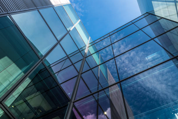 istock The glass architecture in city against a sky 958782932