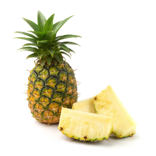 istock Ripe pineapple is tropical fruit isolated on white background 958783952