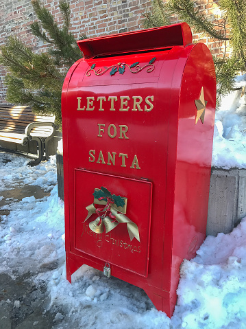 Mailbox designated for letters to Santa Claus.