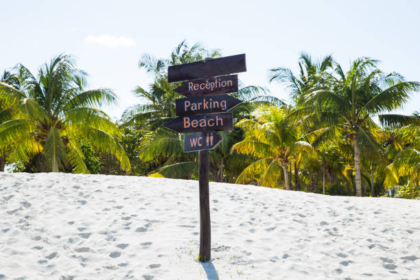 istock Signs on the beach. Spanish and English 958792782