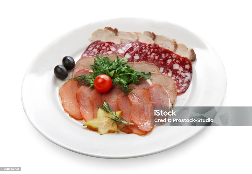 Assorted Cold Cutts Assorted Cold Cuts Isolated On White Background Stock Photo - Download ...