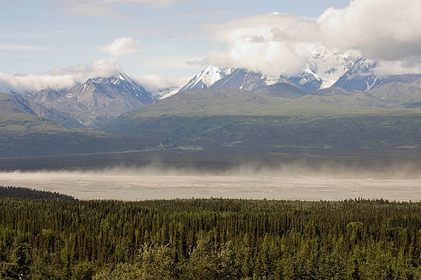 Alaskan Mountains stock photo