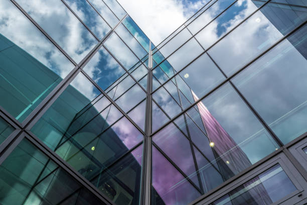 istock The glass architecture in city against a sky 958850278