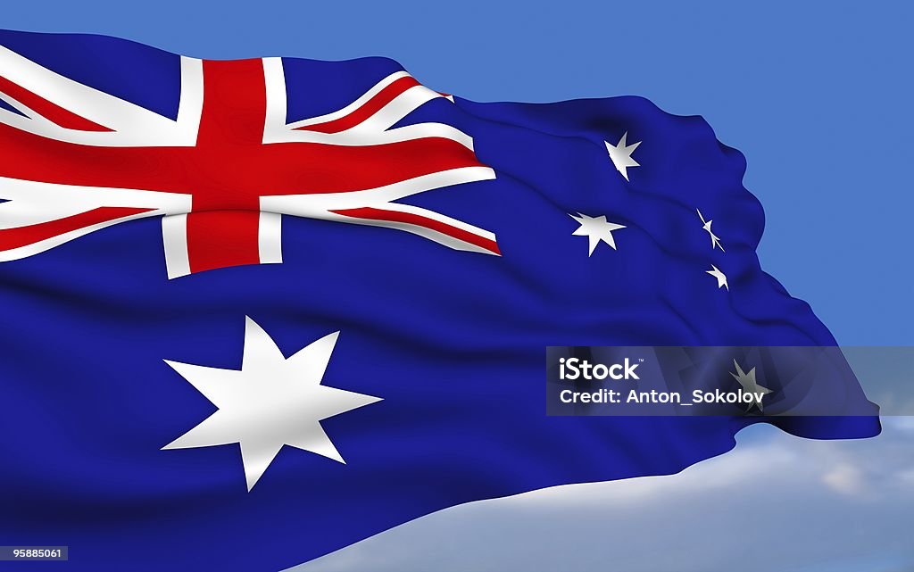 Flaga Australii - Zbiór zdjęć royalty-free (Australia)