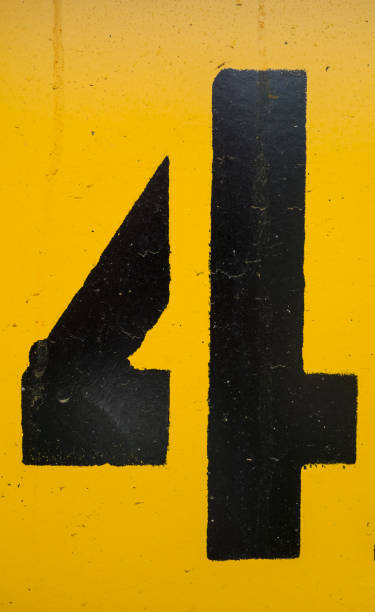 istock Written Wording in Distressed State Typography Found Number Four 4 958852464