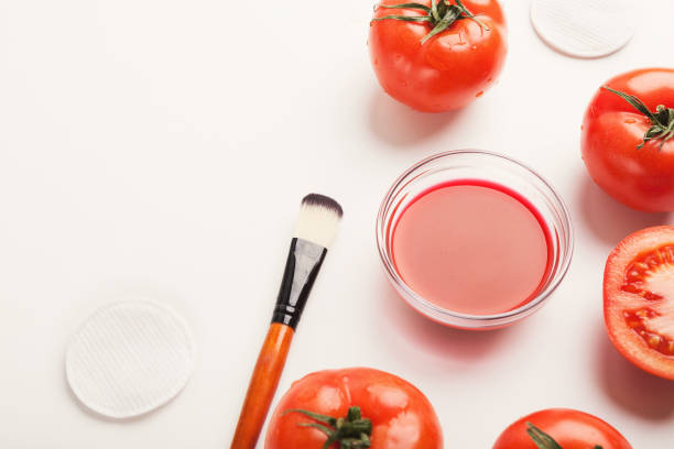 istock Handmade tomato face mask for home skin care 958857366
